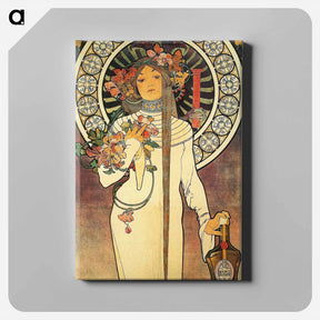 アートパネル-Art Nouveau illustration - アルフォンス ミュシャ Canvas.