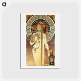 アートポストカード-Art Nouveau illustration - アルフォンス ミュシャ Postcard.