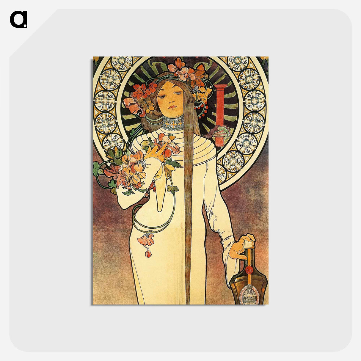 アートポストカード-Art Nouveau illustration - アルフォンス ミュシャ Postcard.