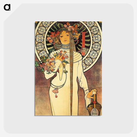 アートポストカード-Art Nouveau illustration - アルフォンス ミュシャ Postcard.