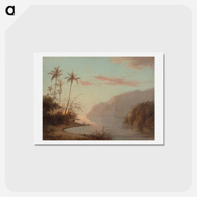 アートポストカード-A Creek in St. Thomas (Virgin Islands) - カミーユ ピサロ Postcard.