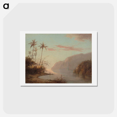 アートポストカード-A Creek in St. Thomas (Virgin Islands) - カミーユ ピサロ Postcard.