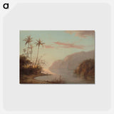 アートポストカード-A Creek in St. Thomas (Virgin Islands) - カミーユ ピサロ Postcard.
