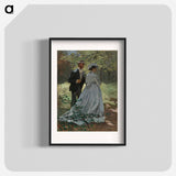 Bazille and Camille (Study for "Déjeuner sur l'Herbe") - Claude Monet Poster.