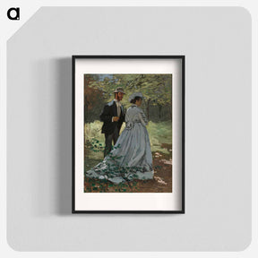 アートポスター-Bazille and Camille (Study for "Déjeuner sur l'Herbe") - クロード モネ Poster.