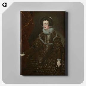 アートパネル-Queen Isabella of Spain wife of Philip IV - ディエゴ ベラスケス Canvas.