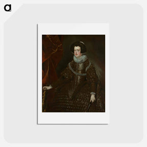 アートポストカード-Queen Isabella of Spain wife of Philip IV - ディエゴ ベラスケス Postcard.