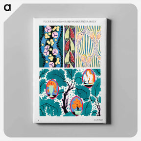 アートパネル-Floréal: dessins and coloris nouveaux - E.A.セギー Canvas.