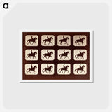 アートポストカード-The Amble: One Stride in Eleven Phases
 - エドワード マイブリッジ Postcard.