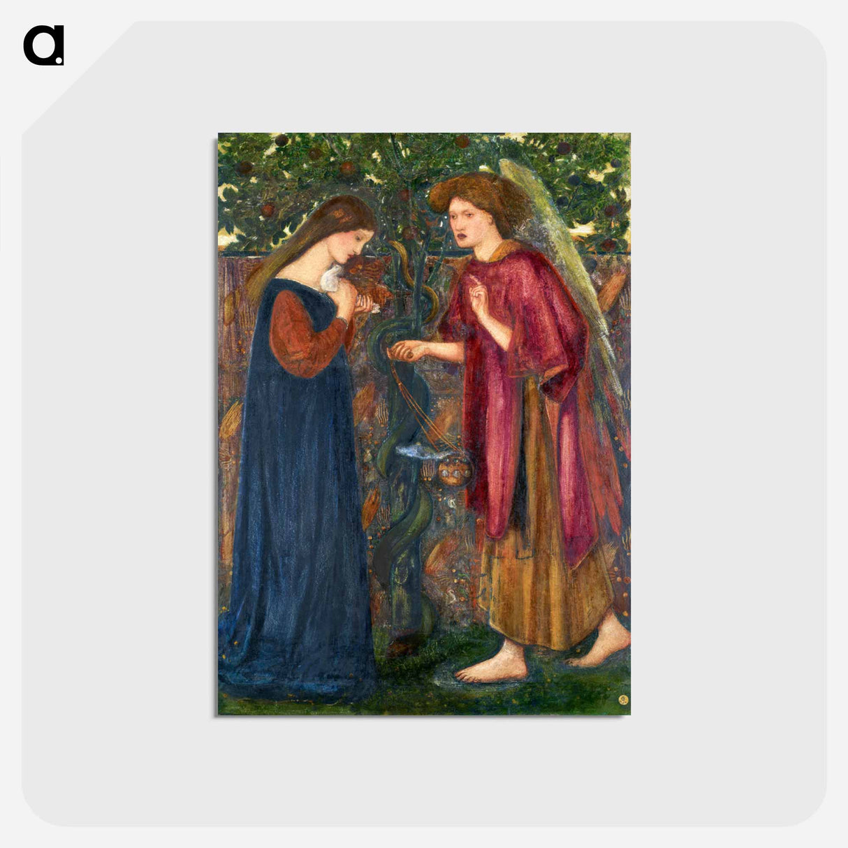 アートポストカード-The Annunciation - エドワード バーン ジョーンズ Postcard.