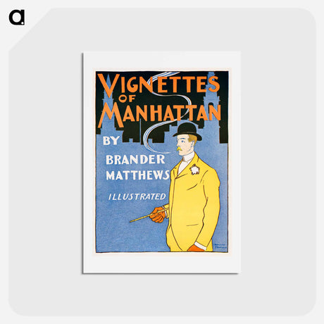 アートポストカード-Vignettes of Manhattan - エドワード ペンフィールド Postcard.