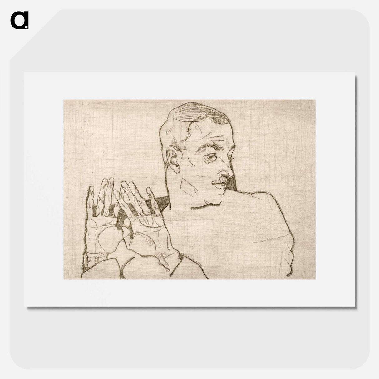 Portrait of Arthur Roessler - Egon Schiele Poster.