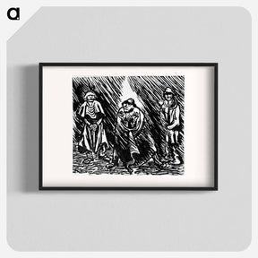 アートポスター-Group with three figures-bass, soprano, tenor - エルンスト ハインリヒ バルラッハ Poster.