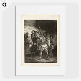 The Wounded Goetz Cared for by the Bohemians - ウジェーヌ ドラクロワ Poster.