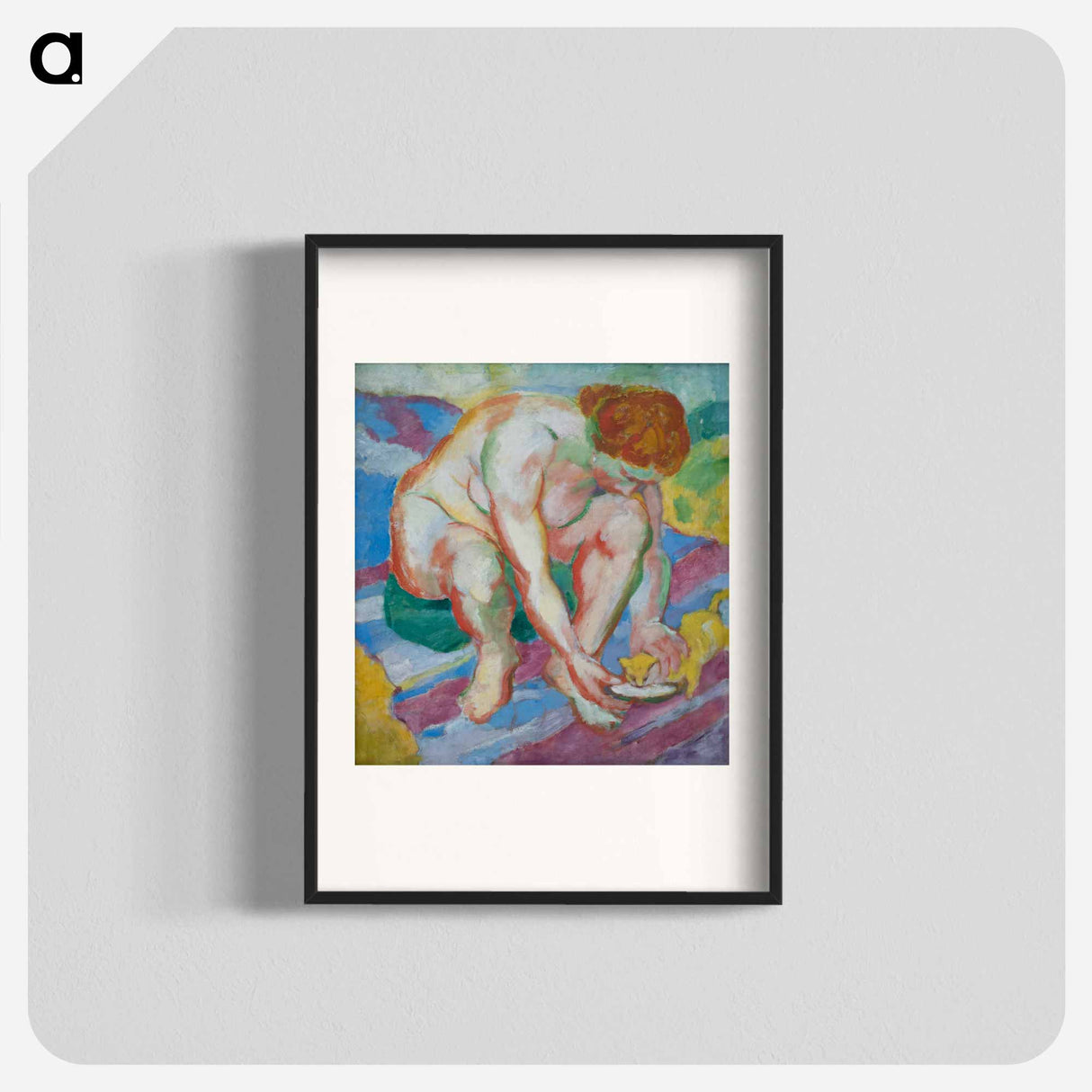 Nude with cat - Franz Marc Poster.
