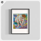 Nude with cat - Franz Marc Poster.