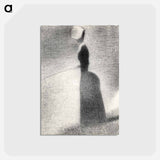 アートポストカード-A Woman Fishing - ジョルジュ スーラ Postcard.