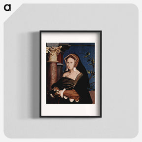 アートポスター-Portrait of Mary Wotton, Lady Guildenford - ハンス ホルバイン Poster.
