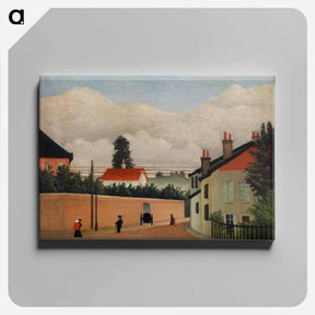 アートパネル-Outskirts of Paris - アンリ ルソー Canvas.