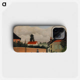 Outskirts of Paris - アンリ ルソー Phone Case.