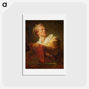 アートポストカード-Portrait of a Young Artist, presumed to be Jacques Andre Naigeon - ジャン オノレ フラゴナール Postcard.