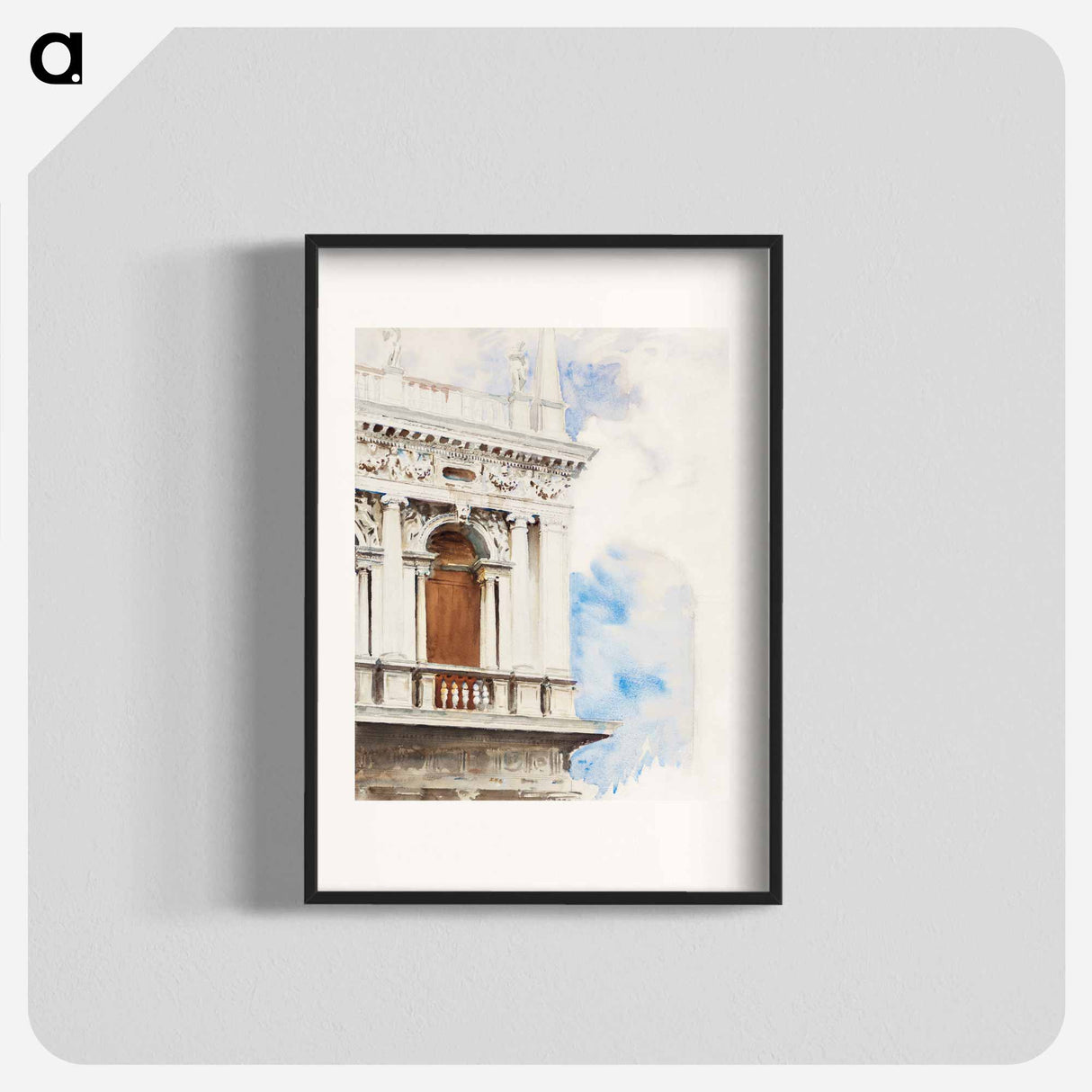 A Corner of the Library in Venice - John Singer Sargent Poster.