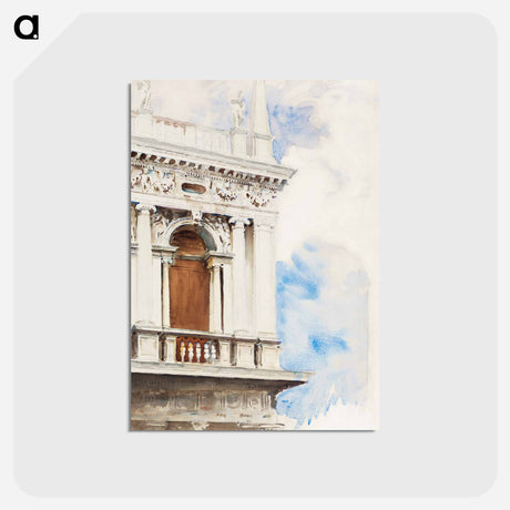 アートポストカード-A Corner of the Library in Venice - ジョン シンガー サージェント Postcard.