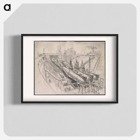 アートポスター-Submarines in Drydock
 - ジョセフ ペネル Poster.