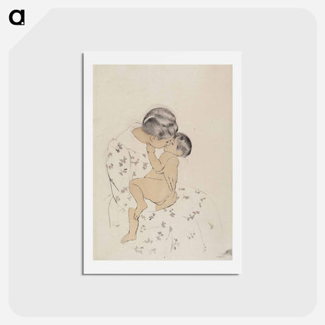 アートポストカード-Mother's Kiss - メアリー カサット Postcard.