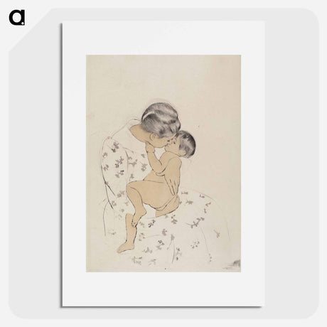 アートポスター-Mother's Kiss - メアリー カサット Poster.