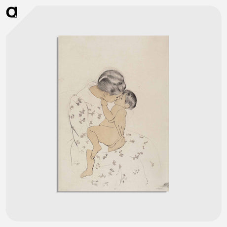 アートポストカード-Mother's Kiss - メアリー カサット Postcard.