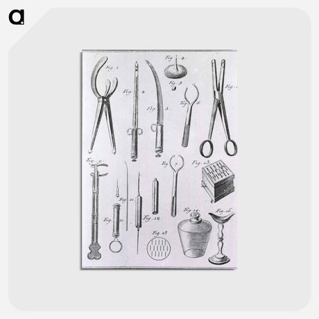 アートポストカード-Bloodletting Instruments
 - 国立医学図書館 Postcard.