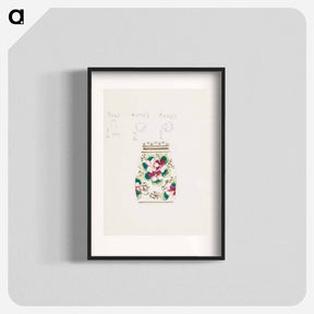 アートポスター-Lidded Jar Design
 - ノリタケ工場 Poster.