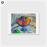 アートポストカード-Fruit Dish on a Garden Chair - ポール ゴーギャン Postcard.