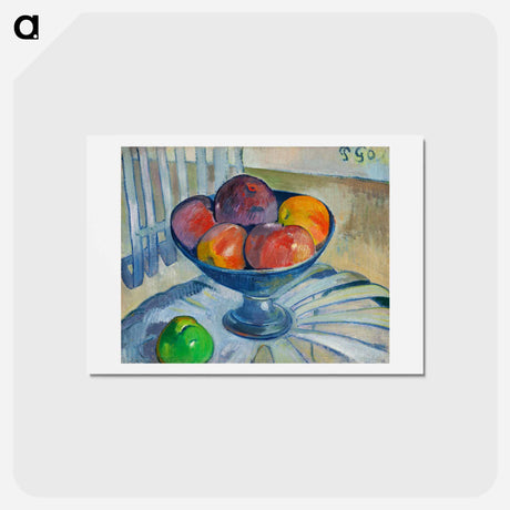 アートポストカード-Fruit Dish on a Garden Chair - ポール ゴーギャン Postcard.