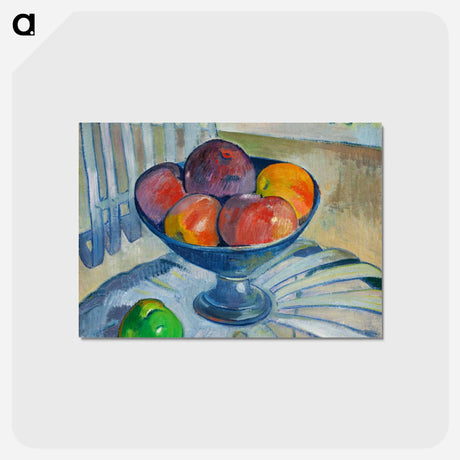 アートポストカード-Fruit Dish on a Garden Chair - ポール ゴーギャン Postcard.