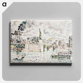 アートパネル-The Grenelle bridge - ポール シニャック Canvas.