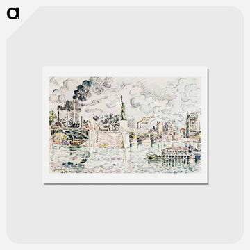 The Grenelle bridge - ポール シニャック Postcard.
