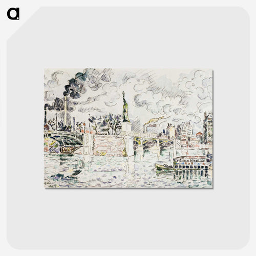 パリ、グルネル橋のセーヌ - ポール シニャック Postcard.