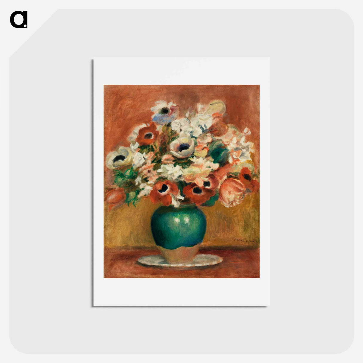 アートポストカード-Flowers (Fleurs) - ピエール オーギュスト ルノワール Postcard.