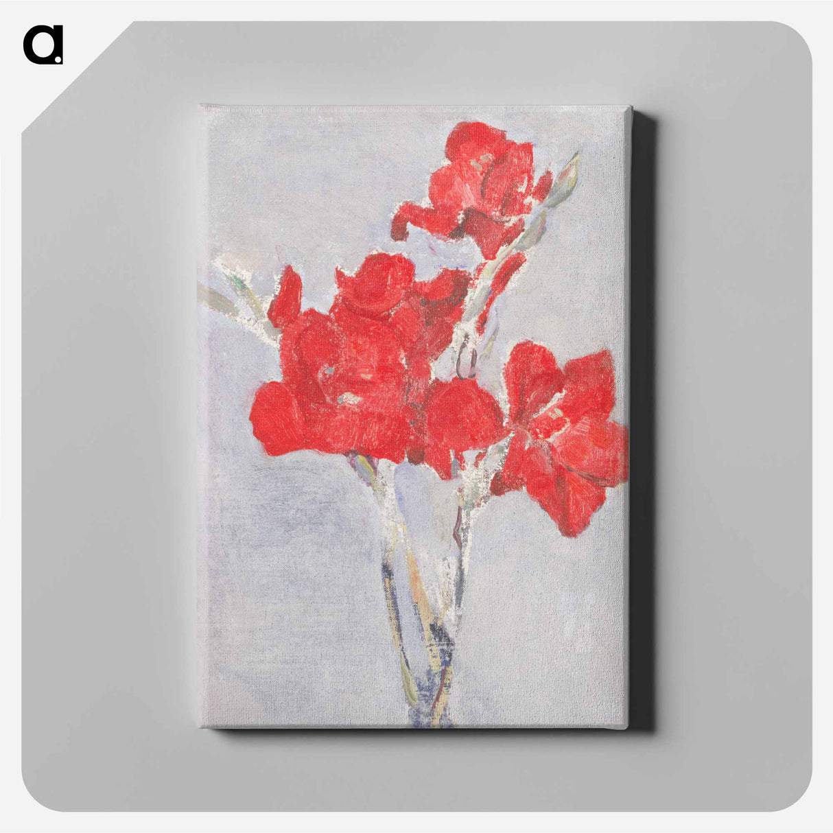 Red Gladioli - Piet Mondrian Canvas.