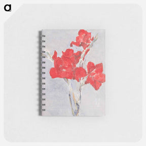 アートメモ帳-Red Gladioli - ピエト モンドリアン Memo.
