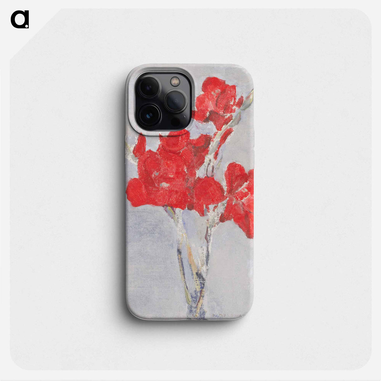 Red Gladioli - Piet Mondrian Phone Case.