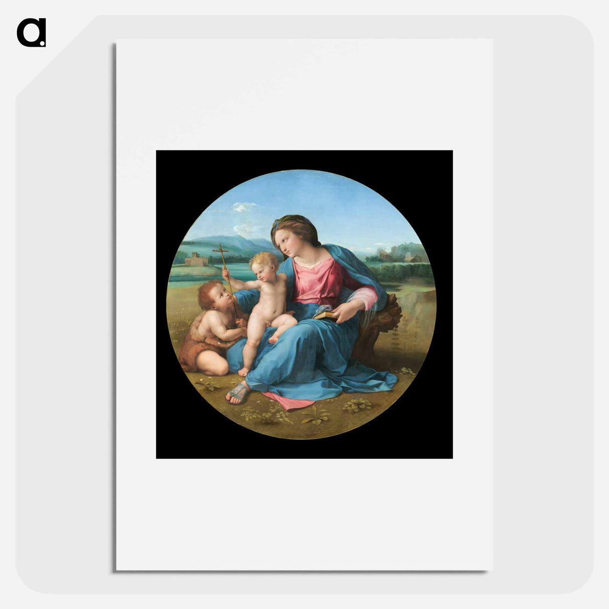 Madonna and Child - ラファエロ サンティ Poster.