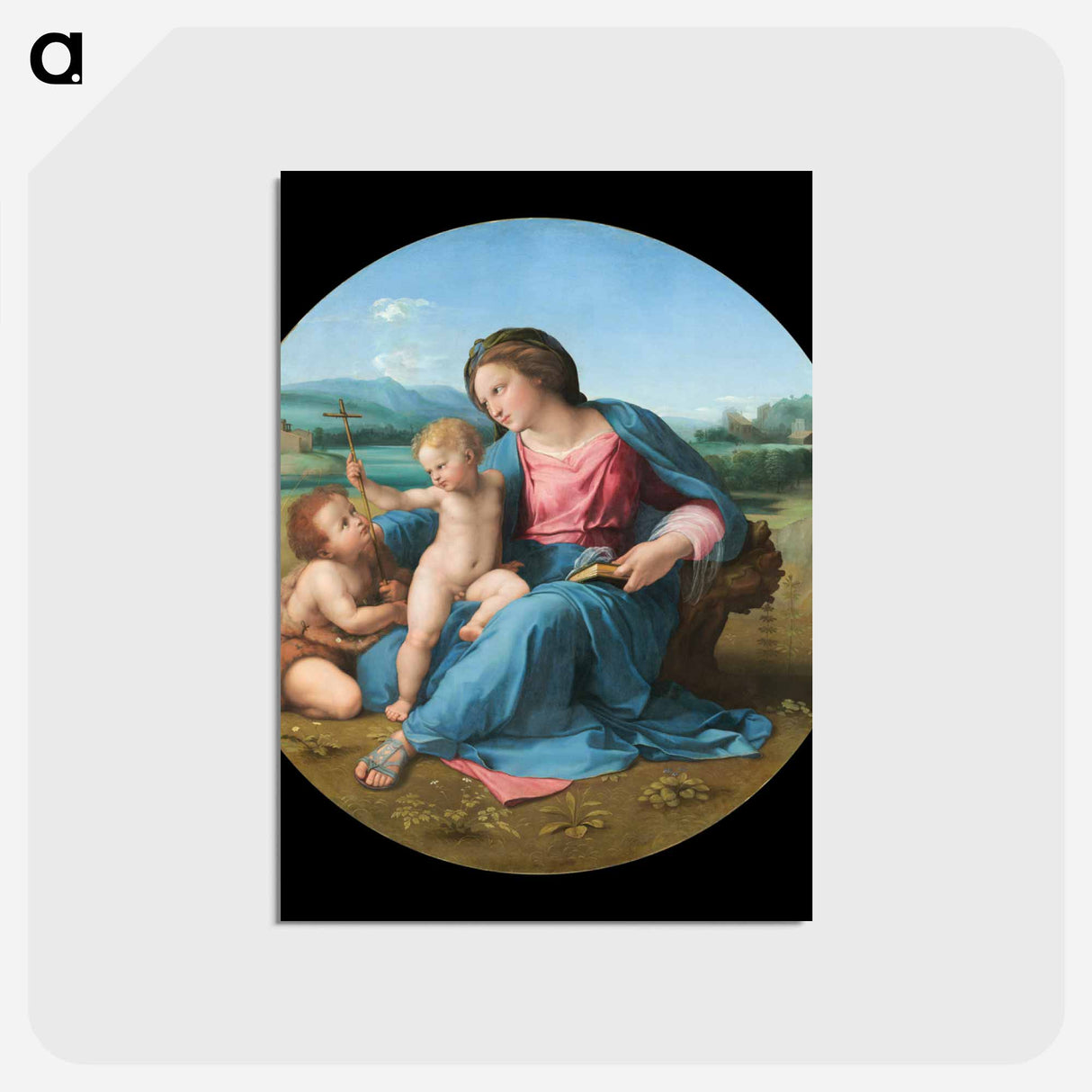 Madonna and Child - ラファエロ サンティ Postcard.