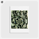 アートポストカード-Composition IX, opus 18, 1917 - テオ ファン ドゥースブルフ Postcard.