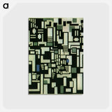アートポストカード-Composition IX, opus 18, 1917 - テオ ファン ドゥースブルフ Postcard.