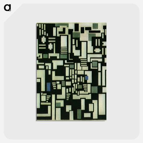 アートポストカード-Composition IX, opus 18, 1917 - テオ ファン ドゥースブルフ Postcard.