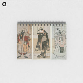 アートメモ帳-Characters from the Kabuki Play Matsu Ha Misao Onna Kusunoki Niban-me - 東洲斎 写楽 Memo.