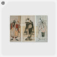 アートポストカード-Characters from the Kabuki Play Matsu Ha Misao Onna Kusunoki Niban-me - 東洲斎 写楽 Postcard.